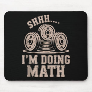 Shhh Im Doing Math Funny Christian Gym Workout Jes Mouse Pad