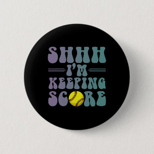 Shhh I'm Keeping Score Softll Hippie Design 6 Cm Round Badge