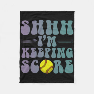 Shhh I'm Keeping Score Softll Hippie Design  Fleece Blanket