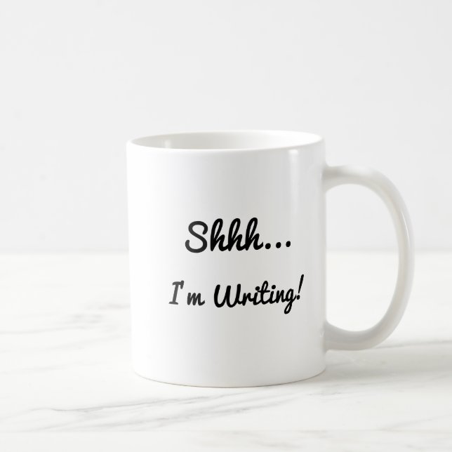 Shhh... I'm Writing Mug (Right)