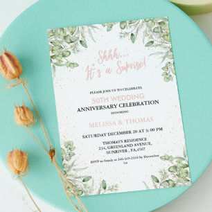 Shhh It's a surprise 50th Wedding Anniversary Invitation