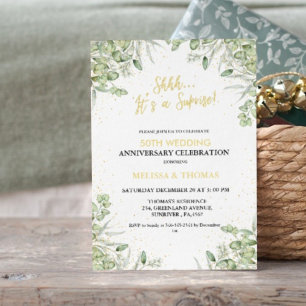 Shhh It's a surprise 50th Wedding Anniversary Invitation