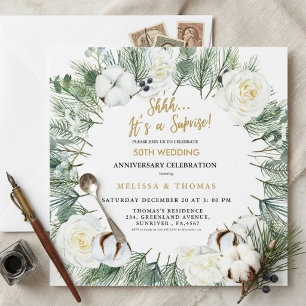 Shhh It's a surprise 50th Wedding Anniversary Invitation
