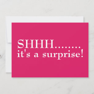 Shhh It's A Surprise Birthday Party Invitation