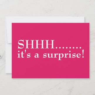 Shhh It's A Surprise Birthday Party Invitation