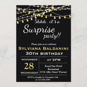SHHH…ITS A SURPRISE PARTY!… BIRTHDAY INVITATION