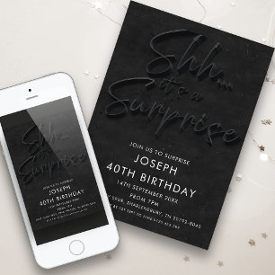 Shhh it's a Surprise Party Invitation