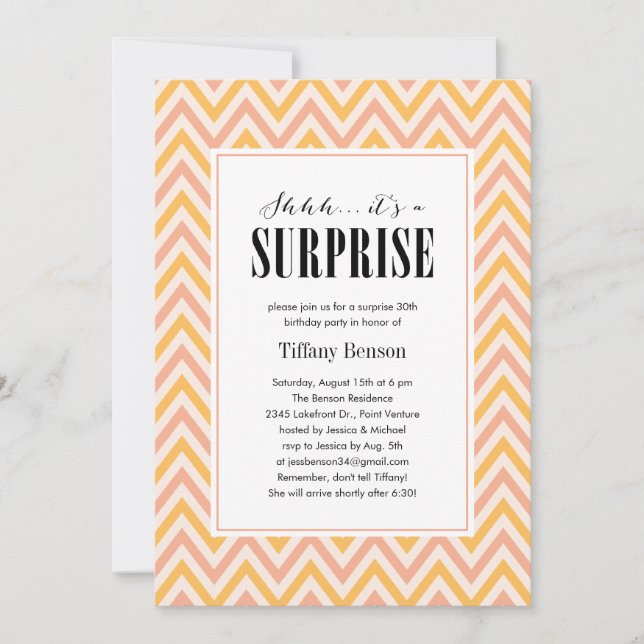 Shhh… it's a Surprise Party Invitations (Front)