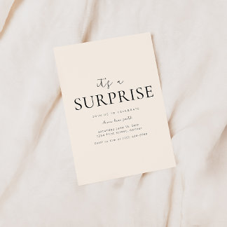 Shhh.. It's A Surprise Party Invite Template