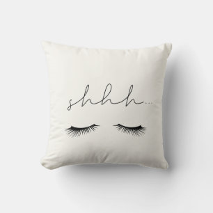 Shhh... lashes cute minimalist cushion