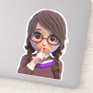 Shhh! Librarian on Duty Sticker   Adorable Gift
