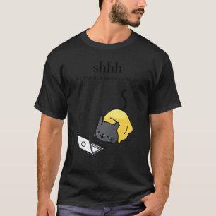 Shhh My Murder Shows are on Women's Black Tuxedo T-Shirt