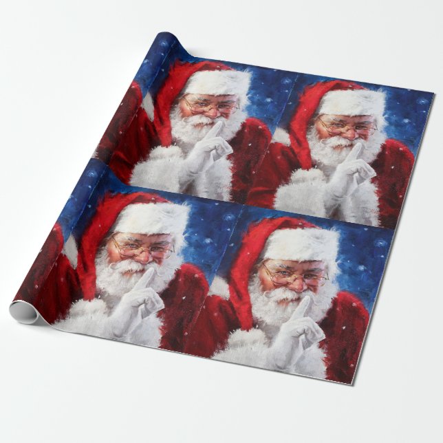 SHHH Santa Wrapping Paper (Unrolled)
