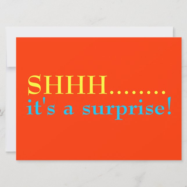 SHHH, Surprise Fiftieth Birthday party Invitation (Back)