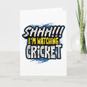 Shhhh I Am Watching Cricket Sports Fan Watcher Ath Card