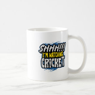 Shhhh I Am Watching Cricket Sports Fan Watcher Ath Coffee Mug