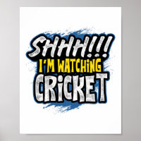 Shhhh I Am Watching Cricket Sports Fan Watcher Ath