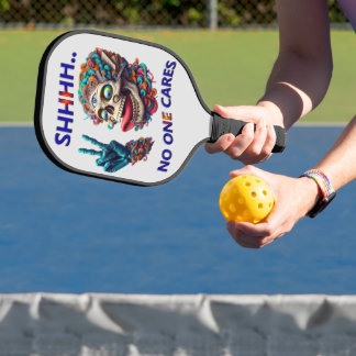 SHHHH... No One Cares Eccentric Skull Reaper Pickleball Paddle