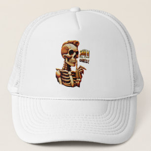 SHHHH... No One Cares Silent Skeleton Trucker Hat
