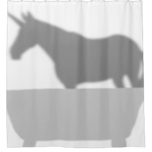 Shhhh! There's a Unicorn in the Bathtub Shower Curtain