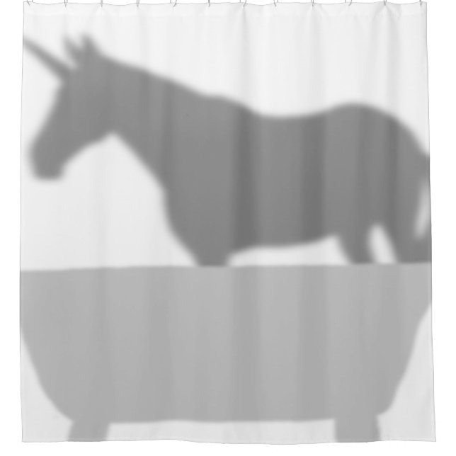 Shhhh! There's a Unicorn in the Bathtub Shower Curtain (Front)