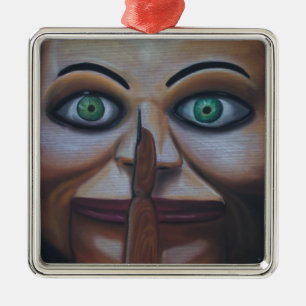 Shhhhh Metal Ornament