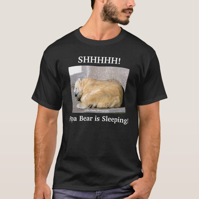 SHHHHH!, Papa Bear is Sleeping! Humour T-Shirt (Front)