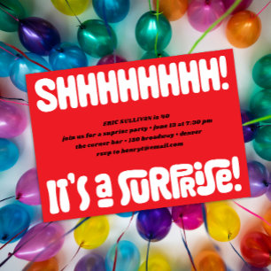 Shhhhh! Surprise! Party Invitation