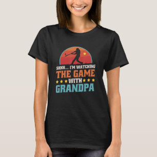 Shhhu2026 I'M Watching The Game With Grandpa, Base T-Shirt
