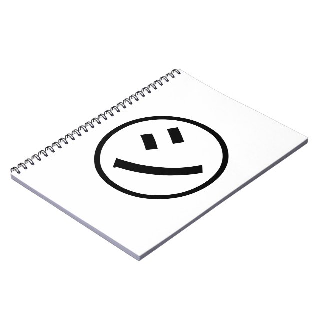 ㋛ Shi Kana Katakana Smiling Emoji / Emoticon Notebook (Left Side)
