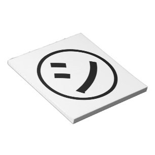 ㋛ Shi Kana Katakana Smiling Emoji / Emoticon Notepad