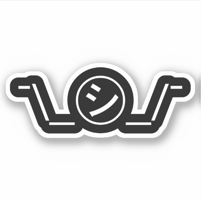 Shi Kana Shrug Emoticon ¯\_㋛_/¯ Japanese Kaomoji (Front)