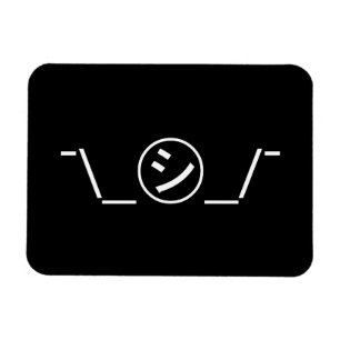 Shi Kana Shrug Emoticon ¯\_㋛_/¯ Japanese Kaomoji Magnet