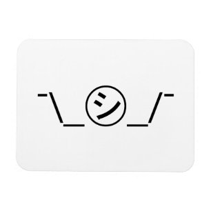 Shi Kana Shrug Emoticon ¯\_㋛_/¯ Japanese Kaomoji Magnet