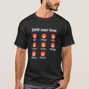 Shib Inu Army Ranks Token Crypto, Shib Inu Hodler T-Shirt