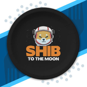 Shib Token Shiba Inu Crypto Meme Coin Moon Dog Paper Plate