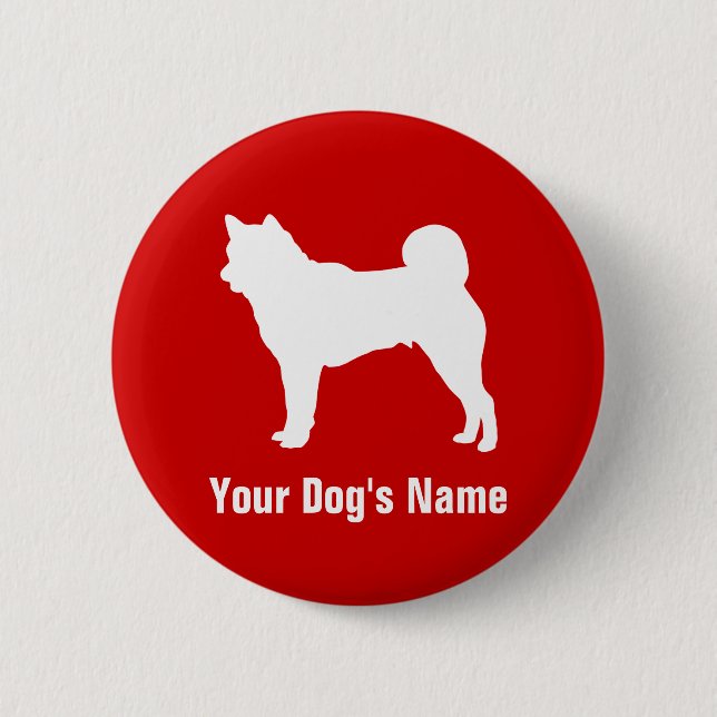 Shiba 柴 6 cm round badge (Front)