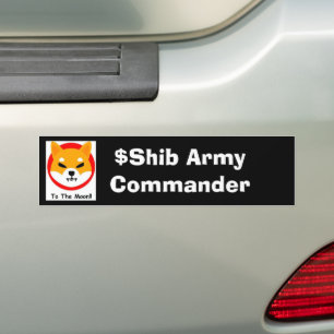 SHIBA ARMY: Commander Bumper Sticker