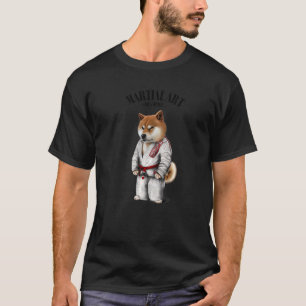 Shiba Dog Judo Karate Master In White Judogi 1 T-Shirt