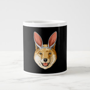 Shiba dog with easter bunny ears shiba dog gift large coffee mug