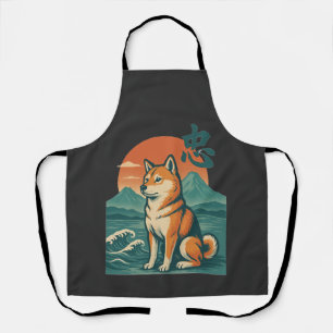 Shiba Dreams at Dusk Apron