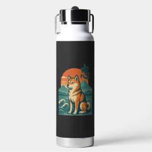 Shiba Dreams at Dusk Water Bottle