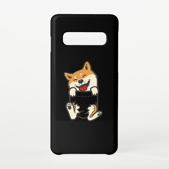 Shiba in A Pocket | Cute dog design Samsung Galaxy Case (Back)