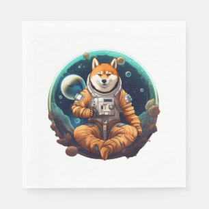 Shiba In Space Astronaut Shiba 8 Napkin