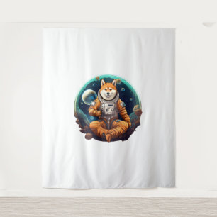 Shiba In Space Astronaut Shiba  8 Tapestry