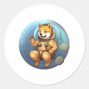 Shiba In Space Astronaut Shiba 9 Classic Round Sticker