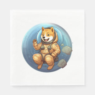 Shiba In Space Astronaut Shiba 9 Napkin