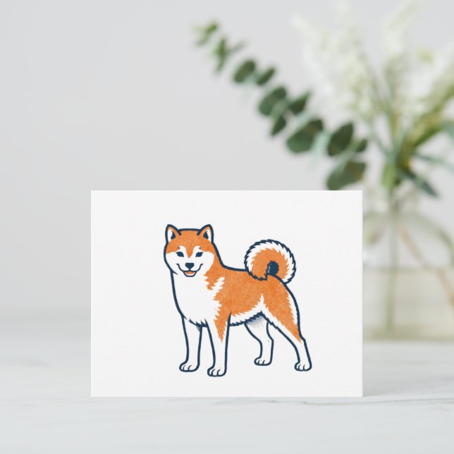 Shiba Inu ー Standing Postcard (Standing Front)