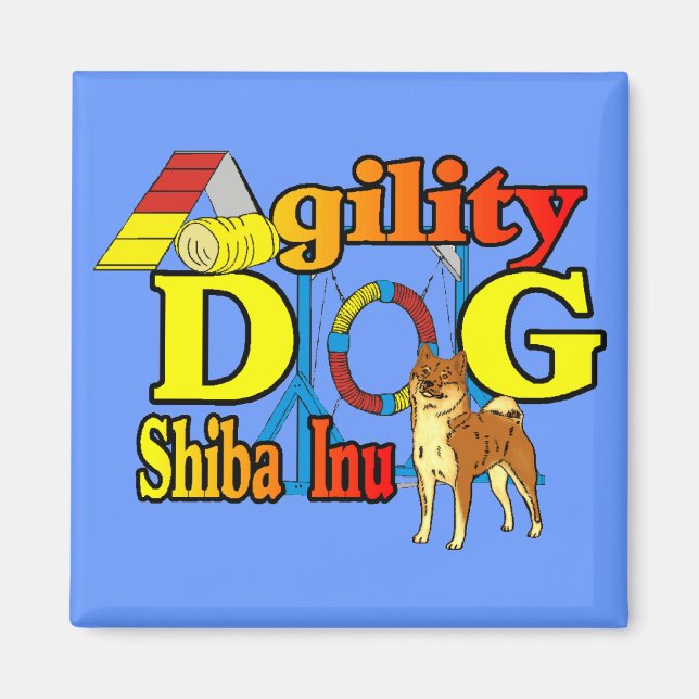 Shiba Inu Agility Magnet (Front)