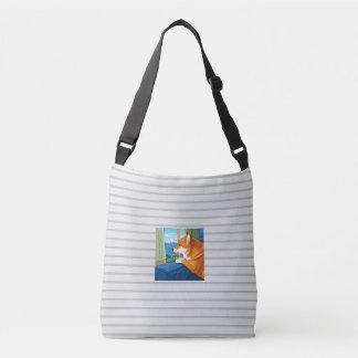 shiba inu and mt fuji crossbody bag